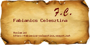 Fabianics Celesztina névjegykártya